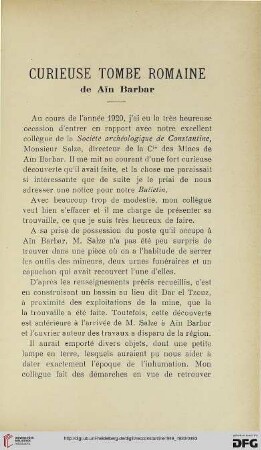 Sér. 5: Curieuse tombe romaine de Aïn Barbar
