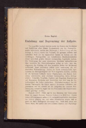 Erstes Kapitel. Einleitung und Begrenzung der Aufgabe.