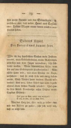 Siebentes Kapitel. Der Paroxismus dauert fort