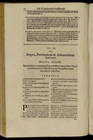 Tit. XIV. Stupro, Fornicatione & Alimentatione Spuriorum.