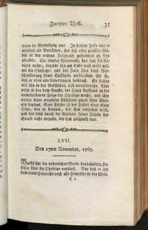 LVII. Den 17ten November, 1767