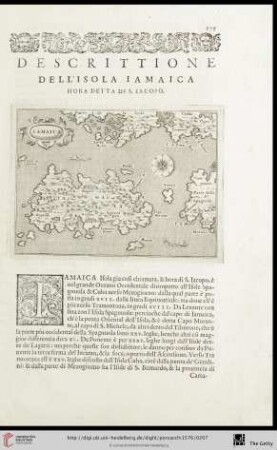 Descrittione dell’ Isola Iamaica hora detta di S. Iacopo