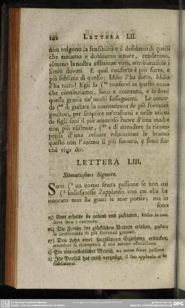 Lettera LIII. Stimatissimo Signore