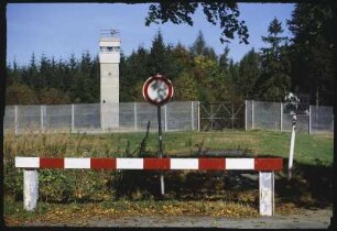 Heinersdorf. Grenze von Bayern aus, mit Wachturm
