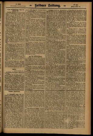 Zweite Ausgabe vom Freitag, den 30. Mai 1913.