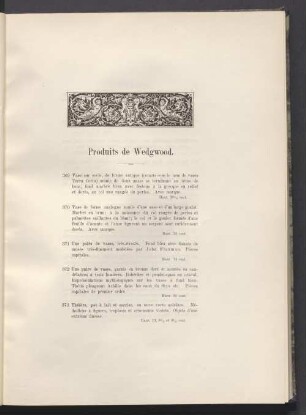Produits de Wedgwood