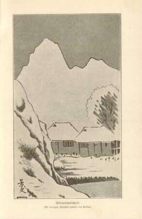 Winterlandschaft. Mit wenigen Strichen gemalt von Keibun