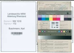 Entnazifizierung Karl Buschmann , geb. 23.02.1873 (Oberpostinspektor)