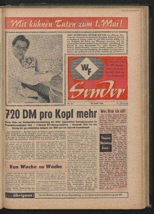 Betriebszeitung 'WF-Sender', Nr.16/1962 (26. April 1962)