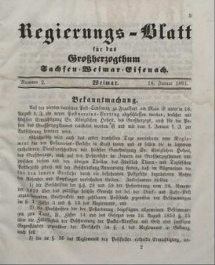 Nr. 2 : 18. Januar 1861