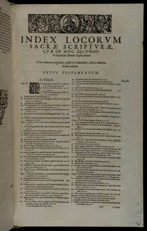 Index Locorum Sacræ Scrituræ, Quæ In Hoc Secundo Volumine obiter explicantur.