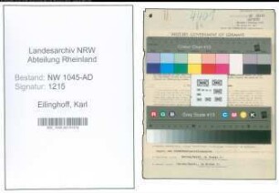 Entnazifizierung Karl Eilinghoff , geb. 10.12.1906 (Angestellter)