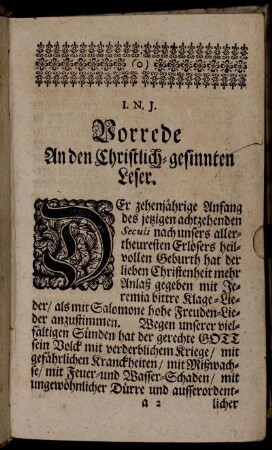 Vorrede An den Christlich-gesinnten Leser.