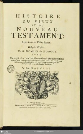 Histoire Du Vieux Et Du Nouveau Testament : Representée en Tailles douces