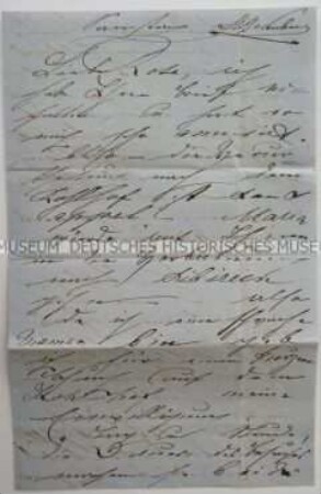 Brief an Rosa von Maria Bernus - aus der Schreibschatulle der Ulrike von Levetzow (Goethe-Kasten)