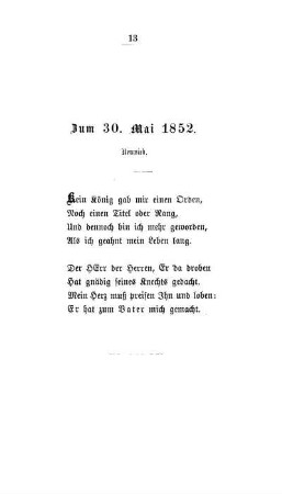 Zum 30. Mai 1852 - Neuwied