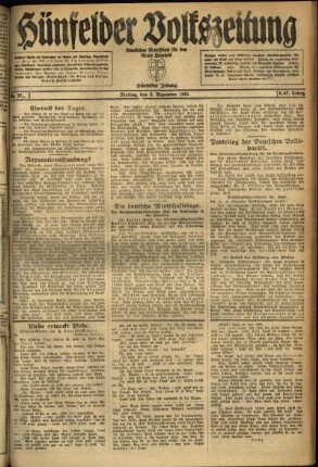 Ausgabe vom Freitag, den 02. Dezember 1921.