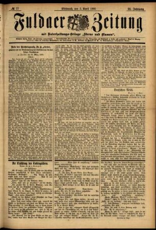 Ausgabe vom Mittwoch, den 03. April 1895.
