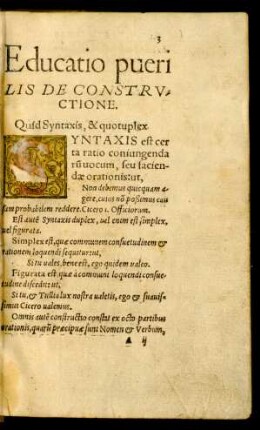 Educatio puerilis De Constructione.