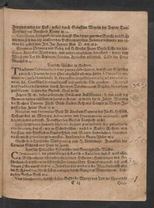 Teutsche Politische/ Historische/ und Geographische Bücher.