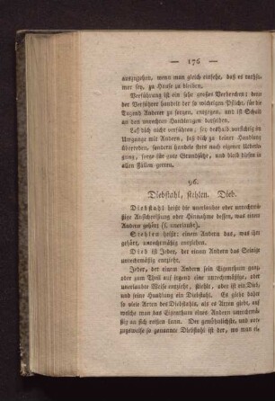 96. Diebstahl, stehlen. Dieb.