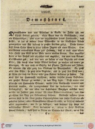 LXXIV. Demosthenes