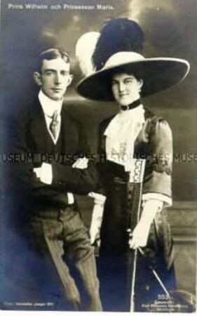 Prinz Wilhelm von Schweden mit seiner Frau Maria Pawlowna