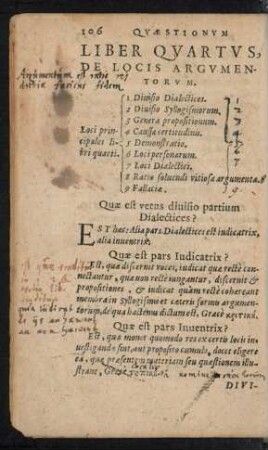 Liber Quartus, De Locis Argumentorum.