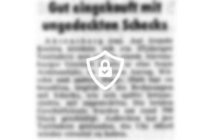 Gut eingekauft mit ungedeckten Schecks