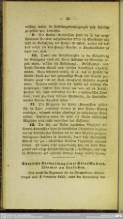 Spezielle Verwaltung einer Straf-Anstalt. Beamte an derselben