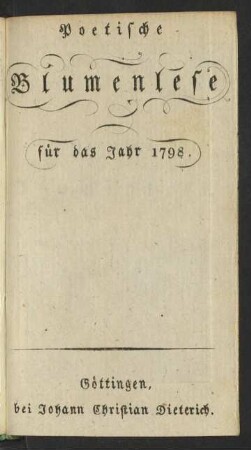 1798: Musen-Almanach