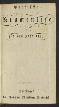 1798: Musen-Almanach