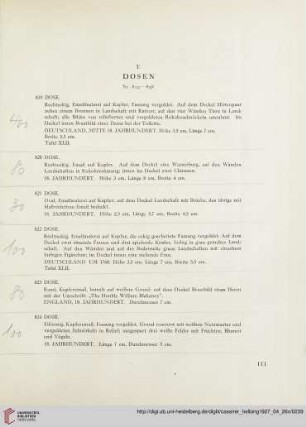 . Dosen (Nr. 819-858)