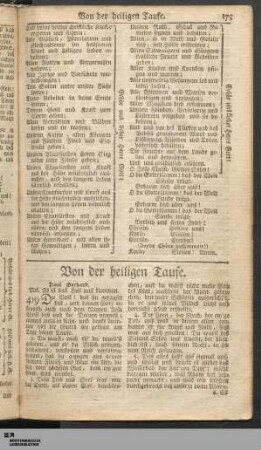 Von der heiligen Taufe.
