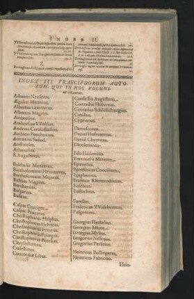Index III. Praecipuorum Autorum