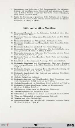 Stil- und antikes Mobiliar (Nr. 75-153)