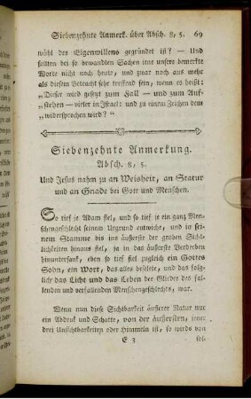 Siebenzehnte Anmerkung. Abschn. 8, 5. - Ein und zwanzigste Anmerkung. Absch. 11, 4.