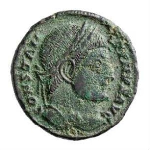 Münze, Follis, Aes 3, 328 - 329 n. Chr.