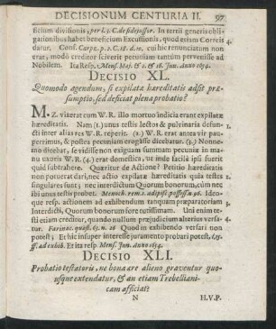 Decisio XLI - LX