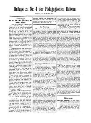 Wie wird die preuss. Lehrerzeitung aus Hamburg bedient? : Beilage zu Nr. 4 der Pädagogischen Reform