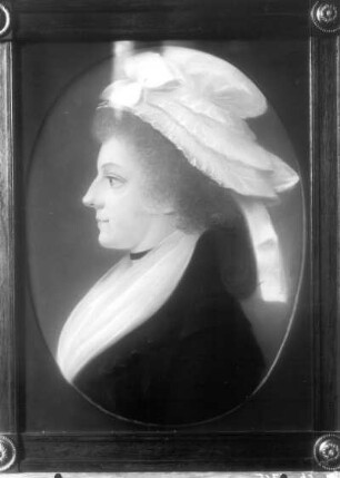 Bildnis einer Dame im Profil mit Haube und Brusttuch