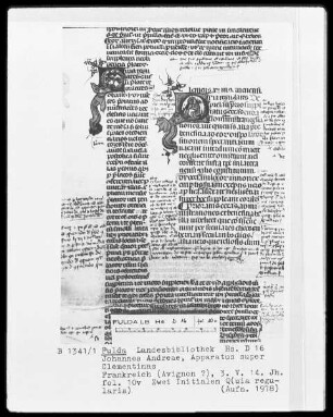 Johannes Andreae, Apparatus super Clementinas — ---, Folio 10versoBuchseite