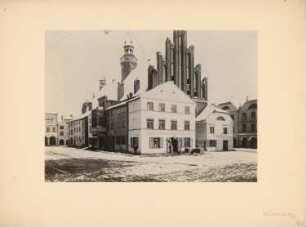 Wohnhäuser mit Rathaus, Wormditt: Ansicht