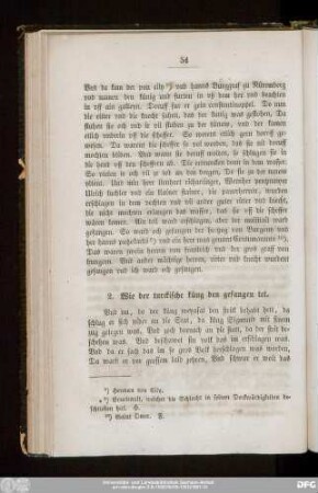 2. Wie der turckische küng den gefangen tet.
