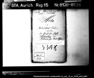 Die Disziplinaruntersuchung gegen den Deich- und Sielrichter Aylt Sjamcken in Betewarfen
