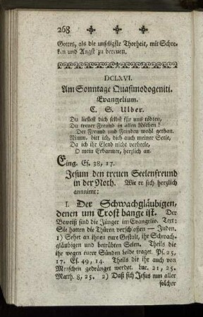 DCLXVI. Am Sonntage Quasimodogeniti. Evangelium.