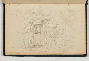 Holztür mit Gitterfenster - Wulfshagenerhütten