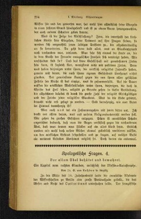 Apologetische Fragen : 4. vor allem Übel behütet und bewahret ; ein Kapitel vom rechten Glauben, anläßlich der Messina-Katastrophe