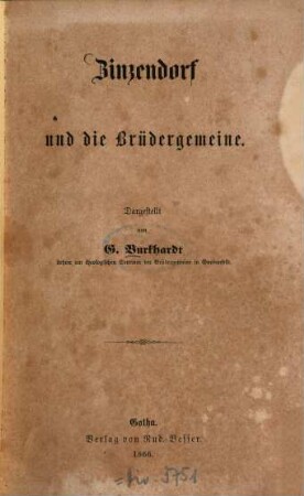 Zinzendorf und die Brüdergemeine