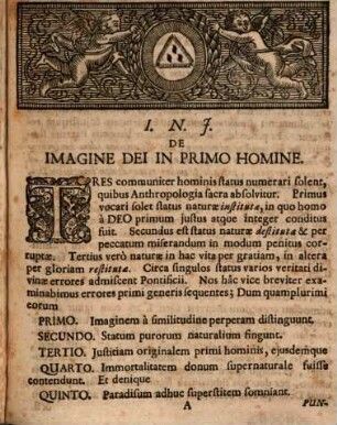 Diss. theol. qua praecipui pontificiorum errores circa doctrinam de imagine Dei in primo homine ... ob oculos sistuntur